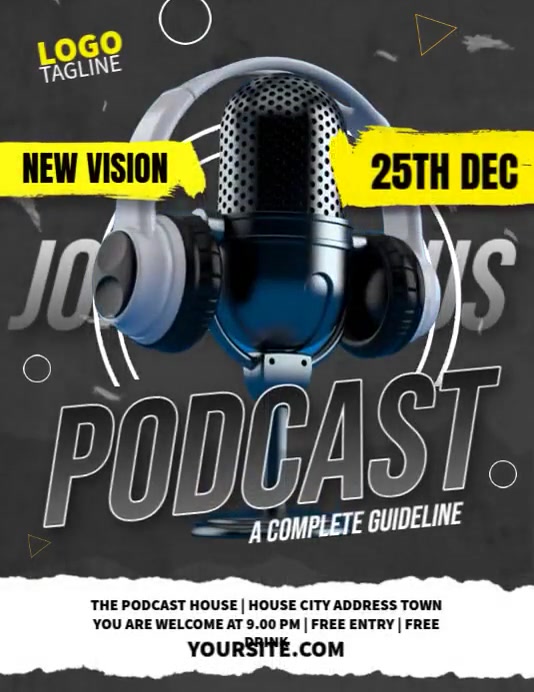 Postcast Advertising Example Podcast Template Ads | PosterMyWall