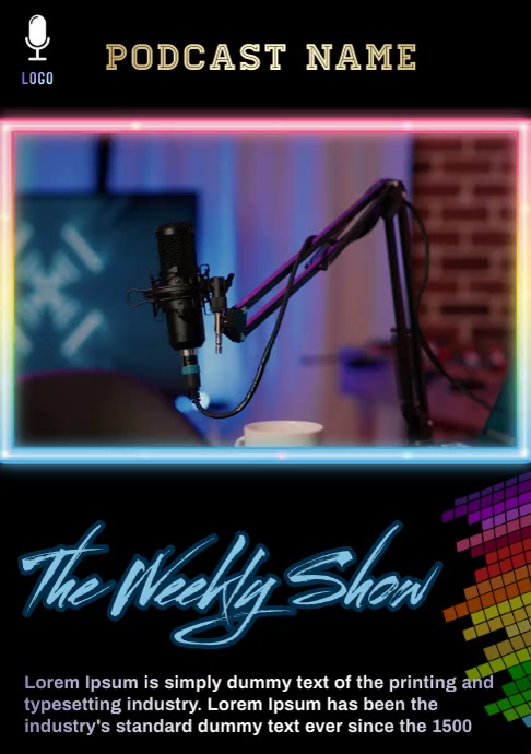 Postcast Advertising Example Podcast Video ad Template | PosterMyWall