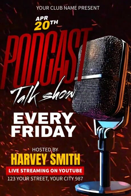 Postcast Advertising Example Podcast Video Ads Template | PosterMyWall