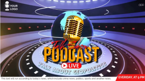 podcast video Pantalla Digital (16:9) template