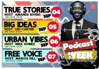 Podcast Week Bold Event Poster A4 template