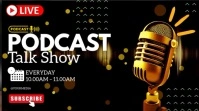 podcast youtube video Display digitale (16:9) template