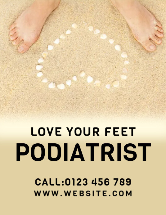 podiatrist  flyer Pamflet (Letter AS) template