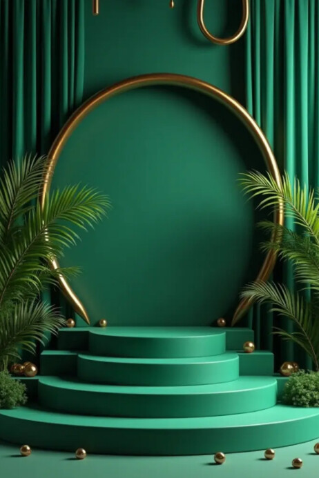 Podium background design Poster template