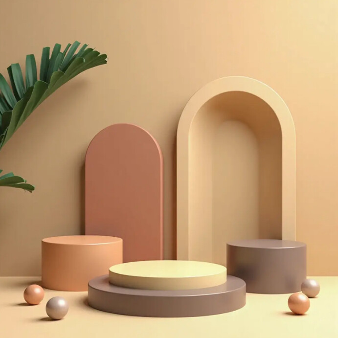 Podium background design Post Instagram template