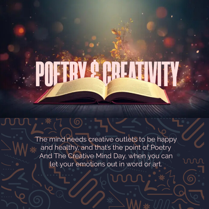 Poetry In Mind Poetry And Creativity Template | PosterMyWall