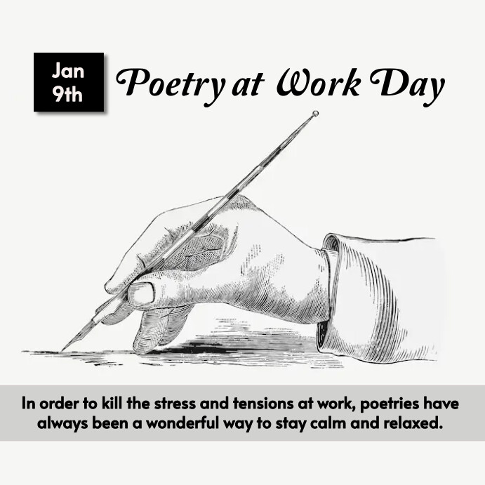 poetry at work day Template | PosterMyWall