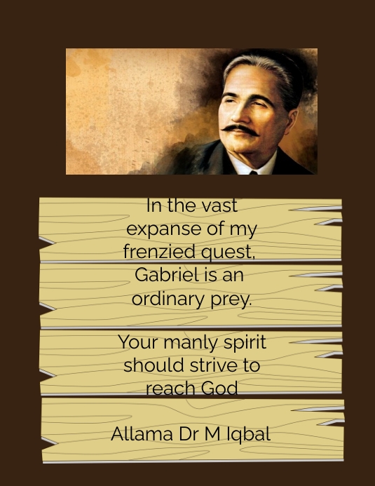 poetry of allama iqbal, inspirational Flyer (US Letter) template