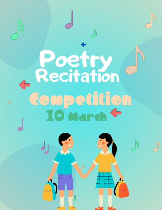Poetry recitation flyer template | PosterMyWall