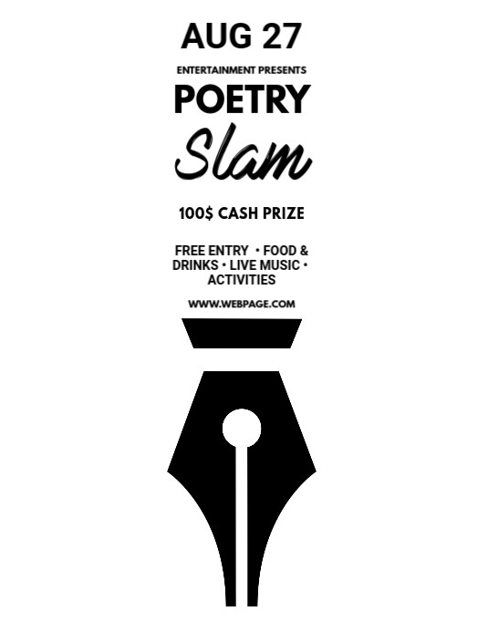 Poetry Slam Flyer Design Template PosterMyWall
