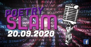 Poetry Slam Header video Banner Advert Micro Okładka wydarzenia na Facebooku template