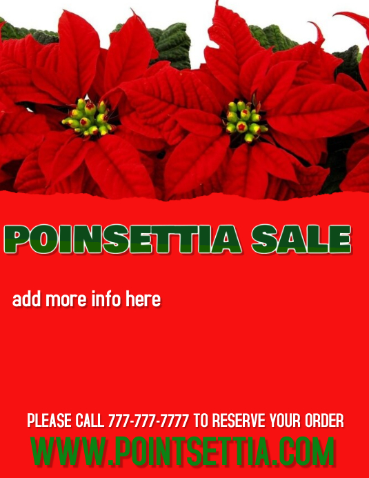 POINSETTIA SALE CHRISTMAS RETAIL Template PosterMyWall
