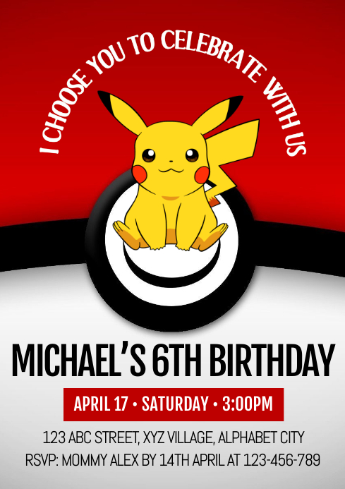 Modele Invitation D Anniversaire Pokemon Postermywall Modele Invitation D Anniversaire Pokemon Postermywall
