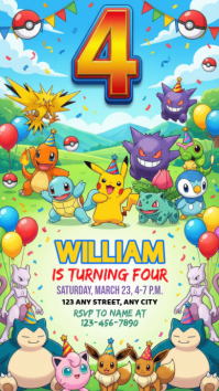Pokemon Birthday Party Instagram Story Indaba yaku-Instagram template