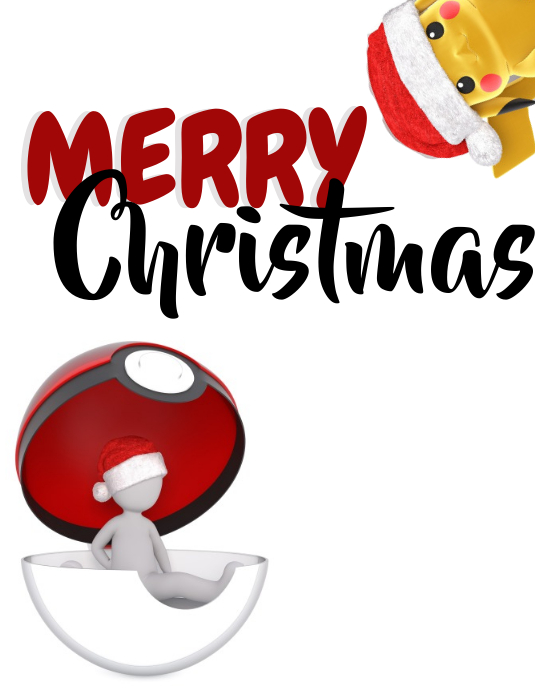 Pokemon Christmas Template Postermywall Pokemon Christmas Template Postermywall