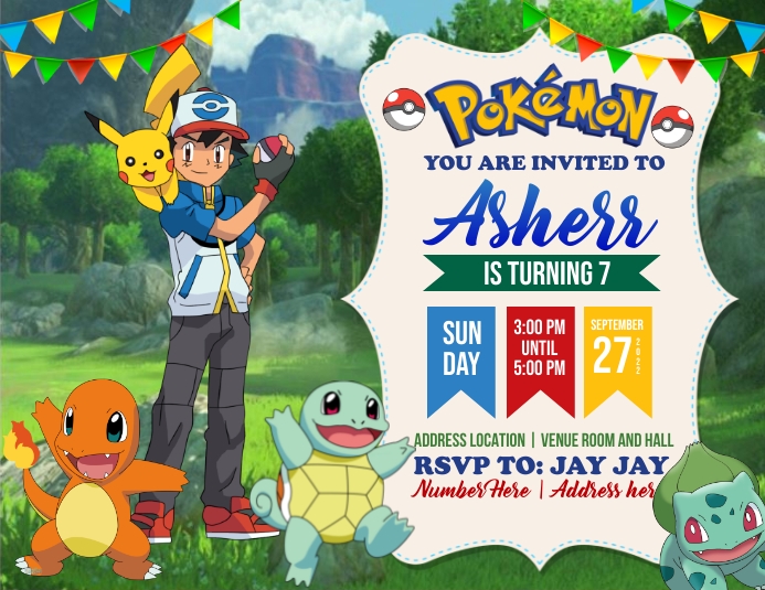 Pokemon Template | PosterMyWall