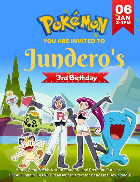 Pokemon Template | PosterMyWall