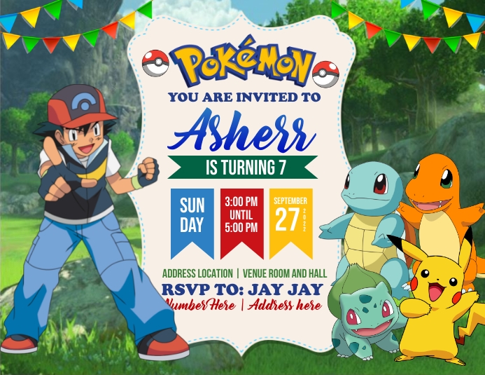 Pokemon Template | PosterMyWall