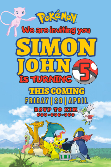 Pokemon Poster template