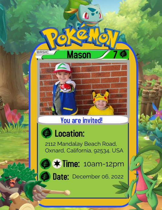 Pokemon Template | PosterMyWall