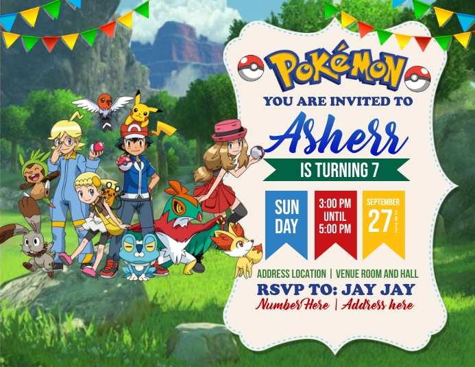 Pokemon Template | PosterMyWall