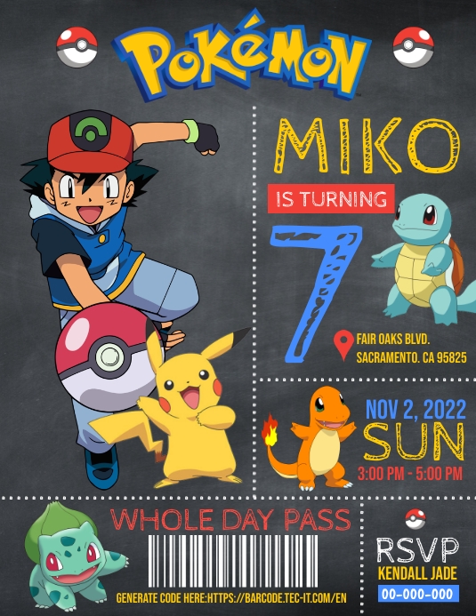 Pokemon Template | PosterMyWall