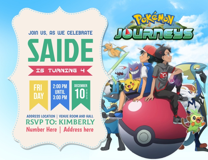 Pokemon Journeys Template | PosterMyWall