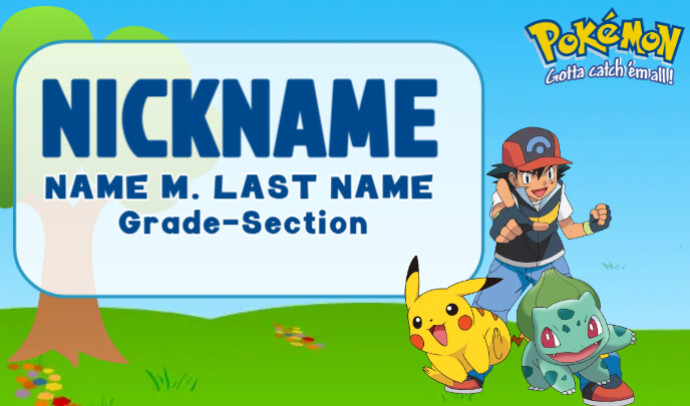 Pokemon Name Tag Template | PosterMyWall pokemon-name-tag-template-postermywall