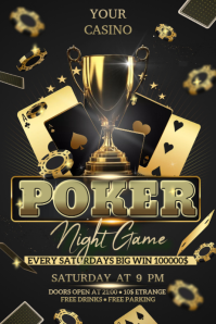 Poker Casino Cartel de 4 × 6 pulg. template