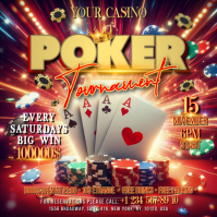 Poker Casino Cuadrado (1:1) template