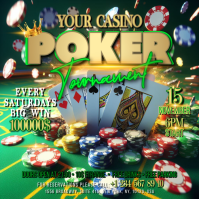 Poker Casino Carré (1:1) template