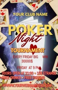 Poker Casino Night Tournament Template Tabloid