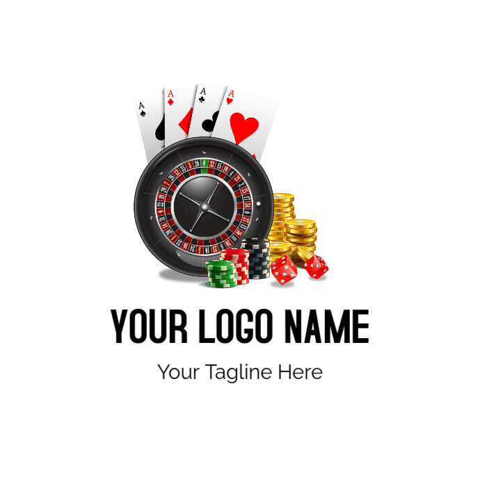 Poker Chip Set Illustration,  Logo template