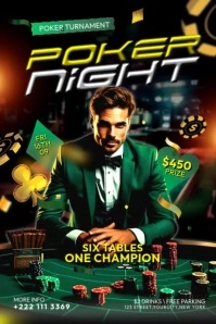 POKER Banner 4' × 6' template