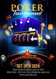 Poker Flyer A6 template