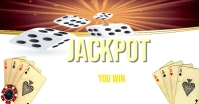 Poker Jackpot Online Tournament Facebook Ad template