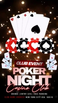 Poker Night Club Instagram Story template