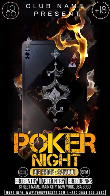 Poker Night Instagram Story template