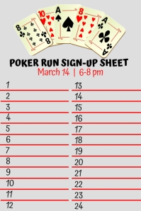 Poker Run Printables