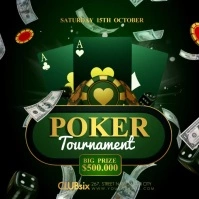 poker tournament Instagram Post template