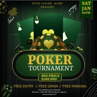 Poker Tournament Квадрат (1 : 1) template
