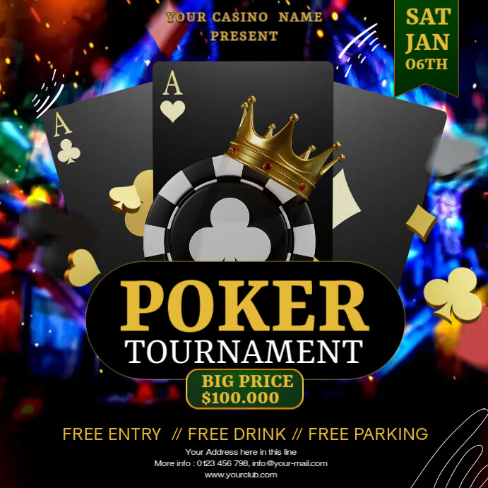 Poker Tournament Template PosterMyWall