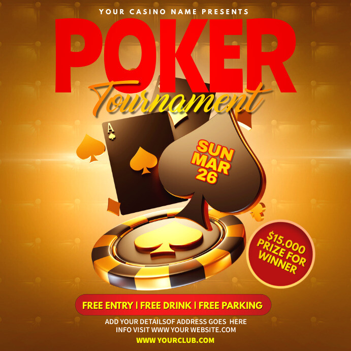 poker tournament flyer Template PosterMyWall