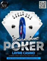 Poker Tournament Video Volantino (US Letter) template