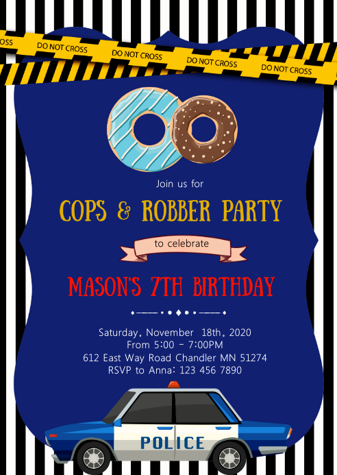 Police Birthday Party Invitation Template Postermywall Police Birthday Party Invitation Template Postermywall