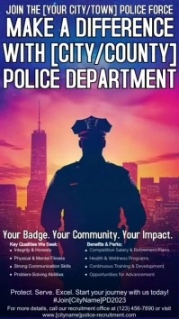 police recruitment flyer (1) Instagram Story template
