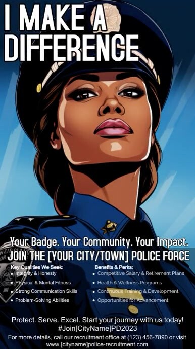 police recruitment flyer Template | PosterMyWall