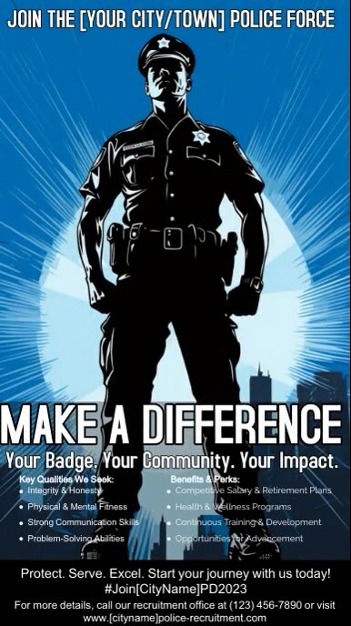 police recruitment flyer Template | PosterMyWall