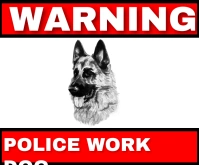 POLICE WORK DOG TEMPLATE Rectángulo Mediano