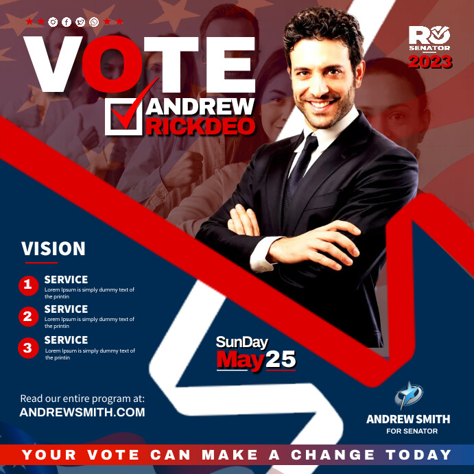 political campaign flyer Template PosterMyWall